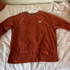 PINK Burnt Orange Crewneck